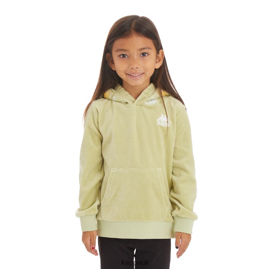 Kappa Kids 222 Banda Loredo Hoodie Green Sage 408H4N532 - Kappa UK