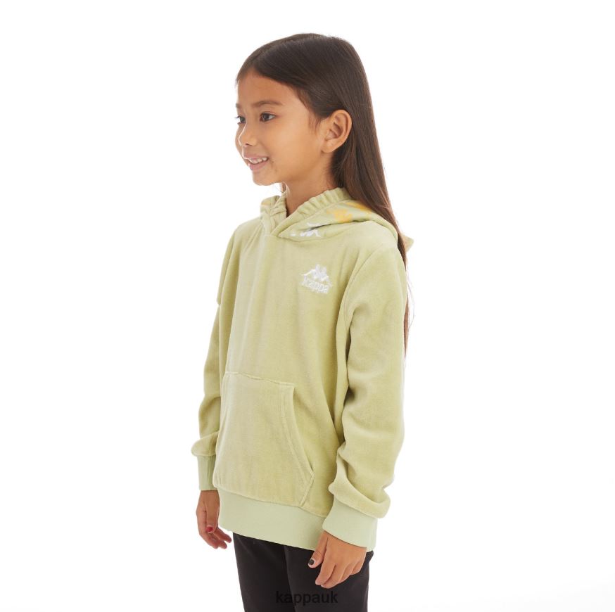 Kappa Kids 222 Banda Loredo Hoodie Green Sage 408H4N532 - Kappa UK
