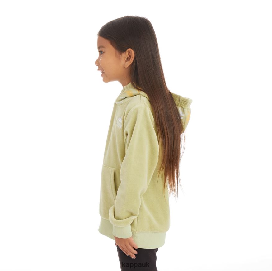 Kappa Kids 222 Banda Loredo Hoodie Green Sage 408H4N532 - Kappa UK