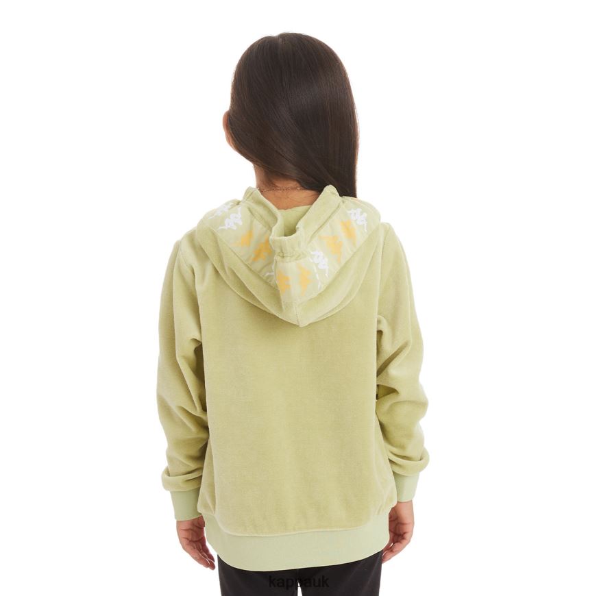 Kappa Kids 222 Banda Loredo Hoodie Green Sage 408H4N532 - Kappa UK