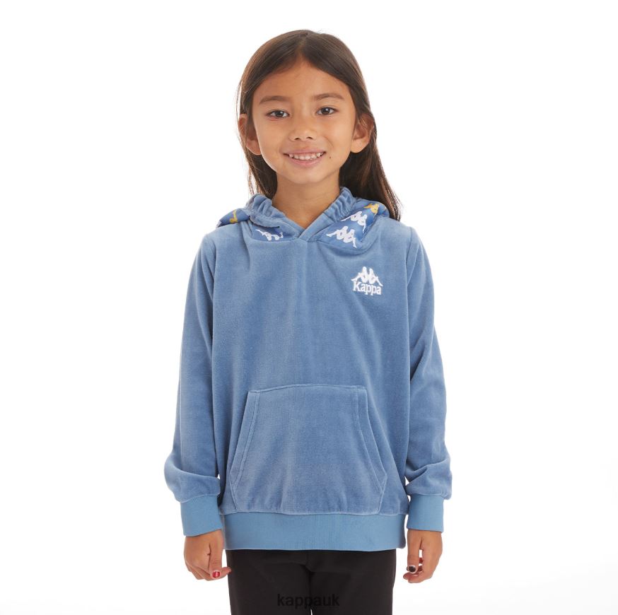 Kappa Kids 222 Banda Loredo Hoodie Light Blue 408H4N539 - Kappa Trainers UK