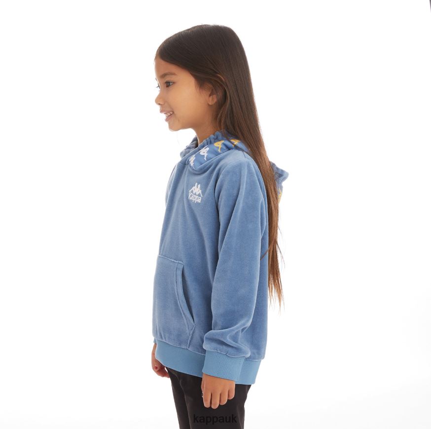Kappa Kids 222 Banda Loredo Hoodie Light Blue 408H4N539 - Kappa Trainers UK