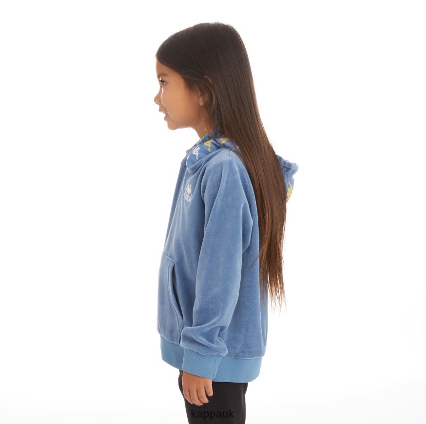 Kappa Kids 222 Banda Loredo Hoodie Light Blue 408H4N539 - Kappa Trainers UK