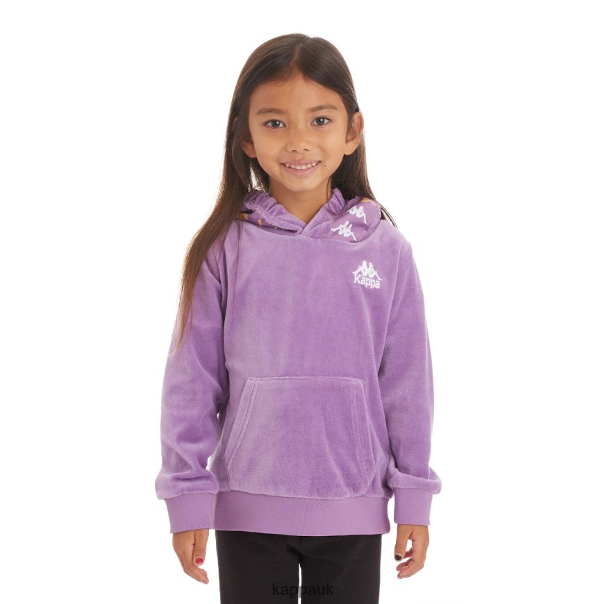 Kappa Kids 222 Banda Loredo Hoodie Violet Lavender 408H4N533 - Kappa Trainers UK