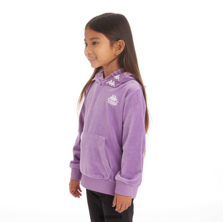 Kappa Kids 222 Banda Loredo Hoodie Violet Lavender 408H4N533 - Kappa Trainers UK