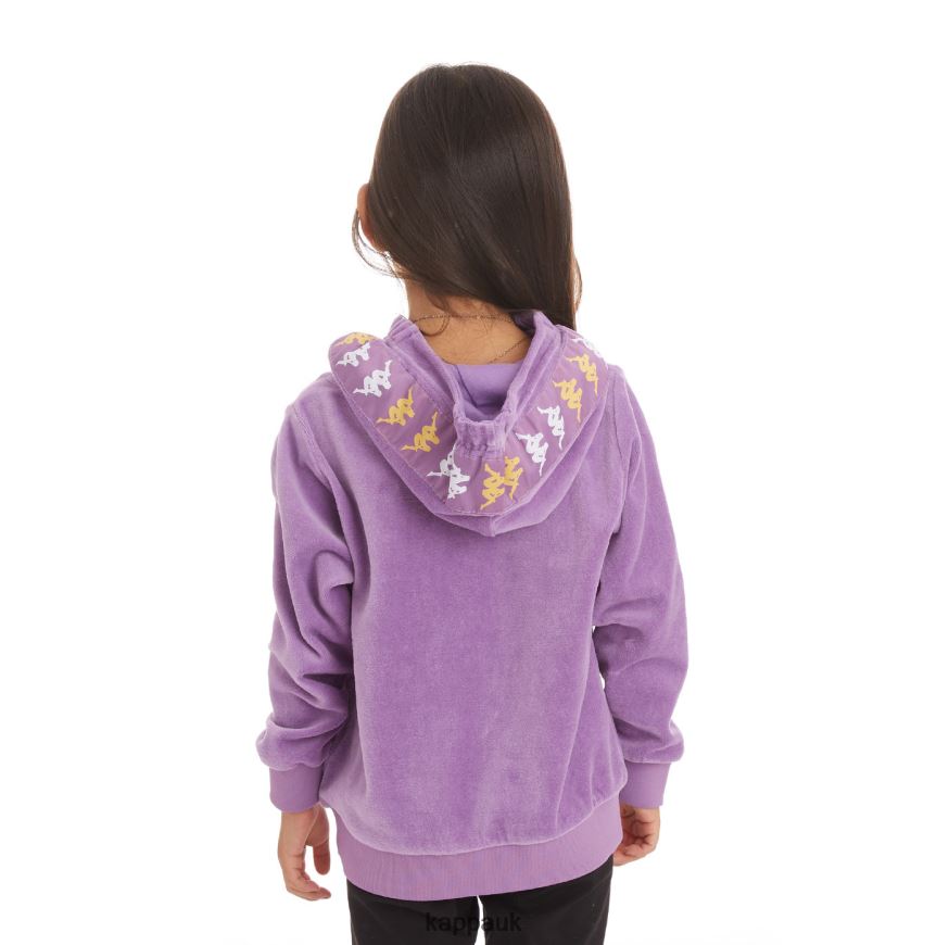 Kappa Kids 222 Banda Loredo Hoodie Violet Lavender 408H4N533 - Kappa Trainers UK