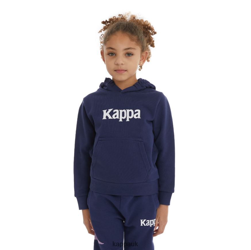 Kappa Kids Authentic Haris Hoodie Navy 408H4N524 - Kappa Trainers UK