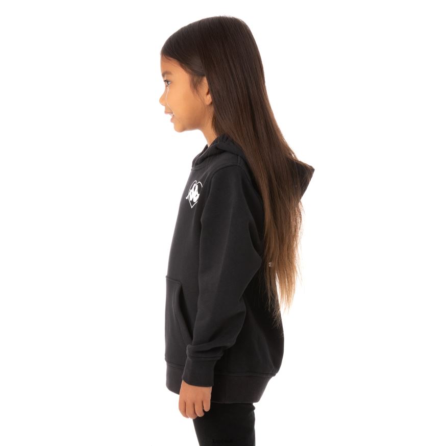 Kappa Kids Authentic Love Torun Hoodie Black 408H4N554 - Kappa Trainers UK