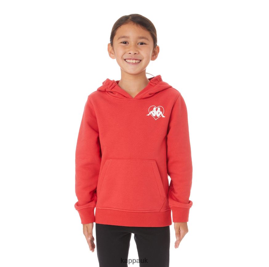 Kappa Kids Authentic Love Torun Hoodie Red 408H4N553 - Kappa UK