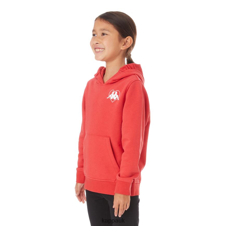 Kappa Kids Authentic Love Torun Hoodie Red 408H4N553 - Kappa UK