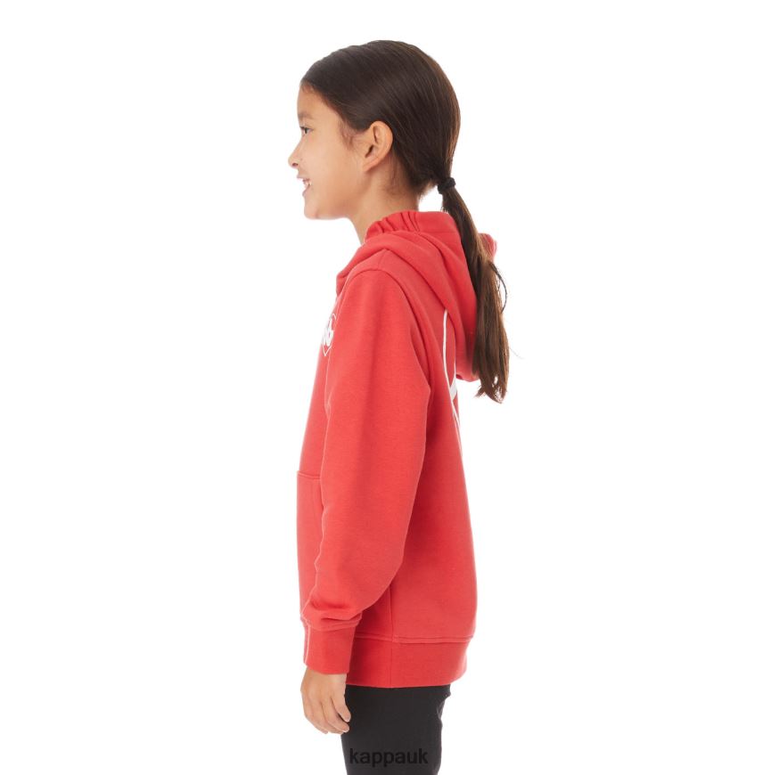 Kappa Kids Authentic Love Torun Hoodie Red 408H4N553 - Kappa UK