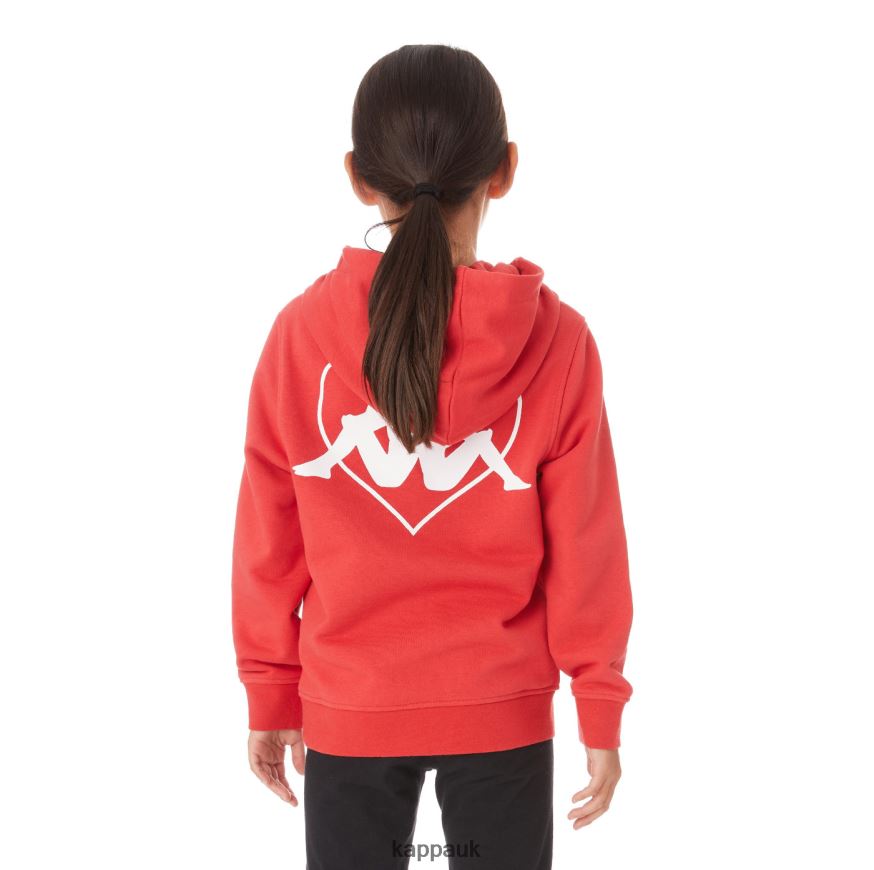 Kappa Kids Authentic Love Torun Hoodie Red 408H4N553 - Kappa UK