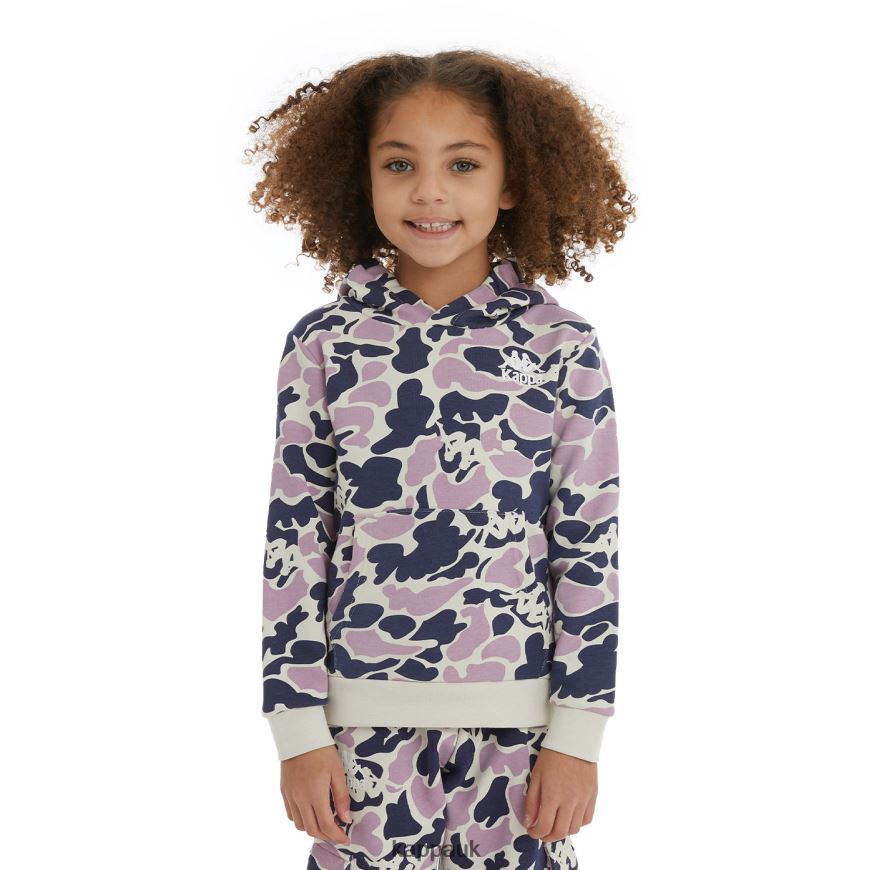 Kappa Kids Authentic Picadilly Hoodie Navy Violet 408H4N521 - Kappa Trainers UK