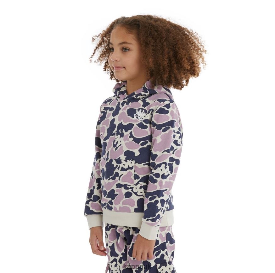 Kappa Kids Authentic Picadilly Hoodie Navy Violet 408H4N521 - Kappa Trainers UK