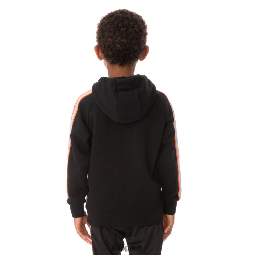 Kappa Kids Logo Tape Apet 2 Hoodie Black 408H4N547 - Kappa UK