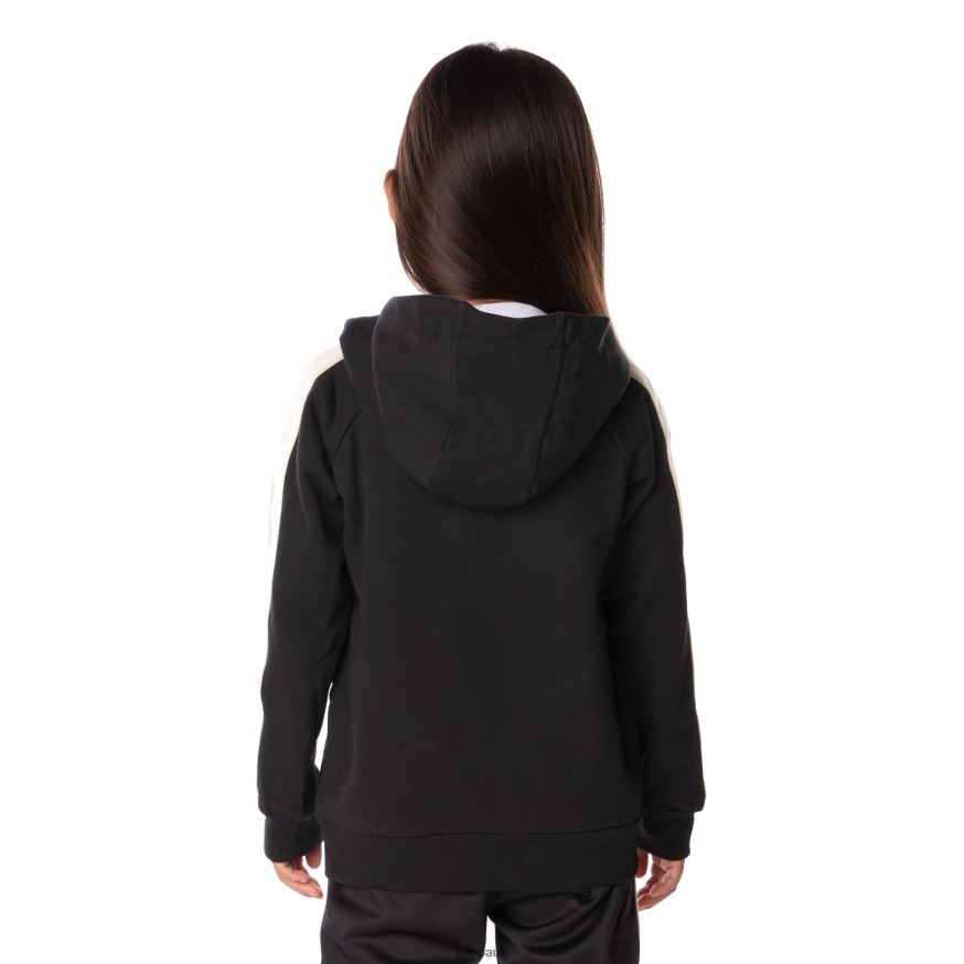 Kappa Kids Logo Tape Apet 2 Hoodie Black Smoke 408H4N512 - Kappa Trainers UK
