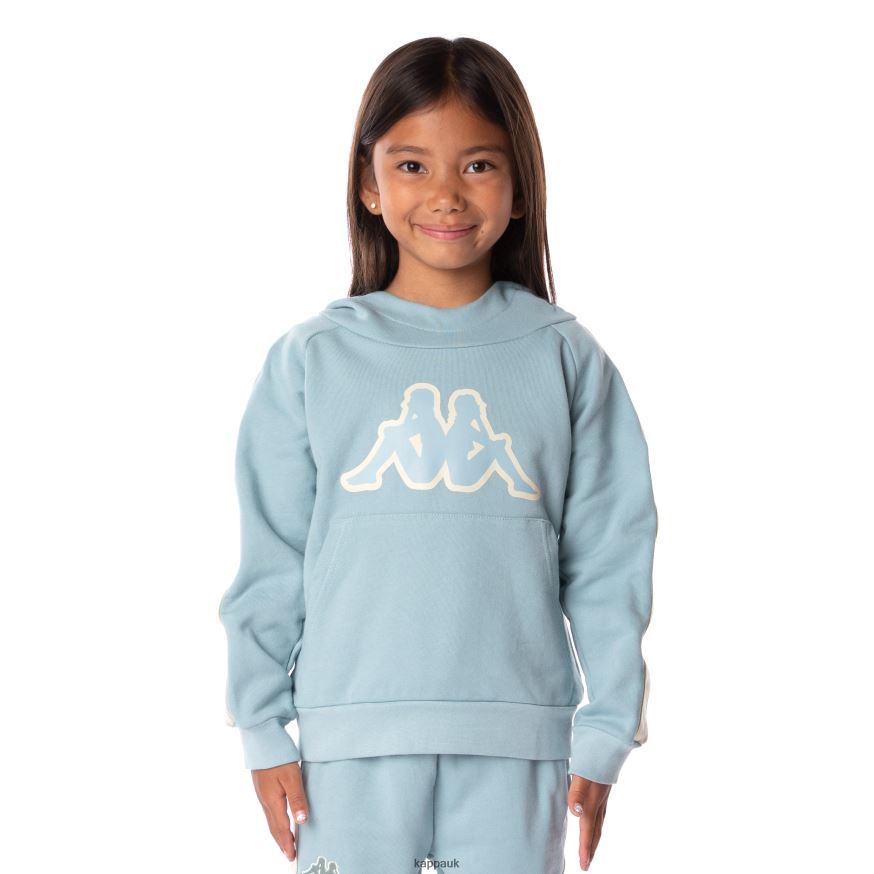 Kappa Kids Logo Tape Apet 2 Hoodie Light Blue 408H4N511 - Kappa UK
