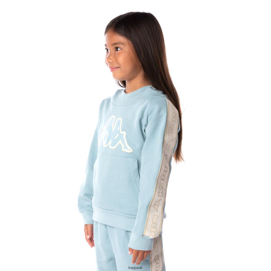 Kappa Kids Logo Tape Apet 2 Hoodie Light Blue 408H4N511 - Kappa UK