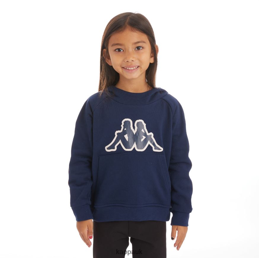 Kappa Kids Logo Tape Apet 2 Hoodie Navy 408H4N538 - Kappa UK