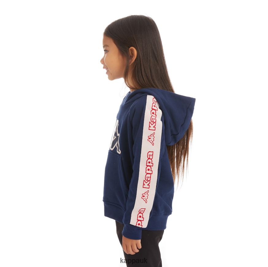 Kappa Kids Logo Tape Apet 2 Hoodie Navy 408H4N538 - Kappa UK