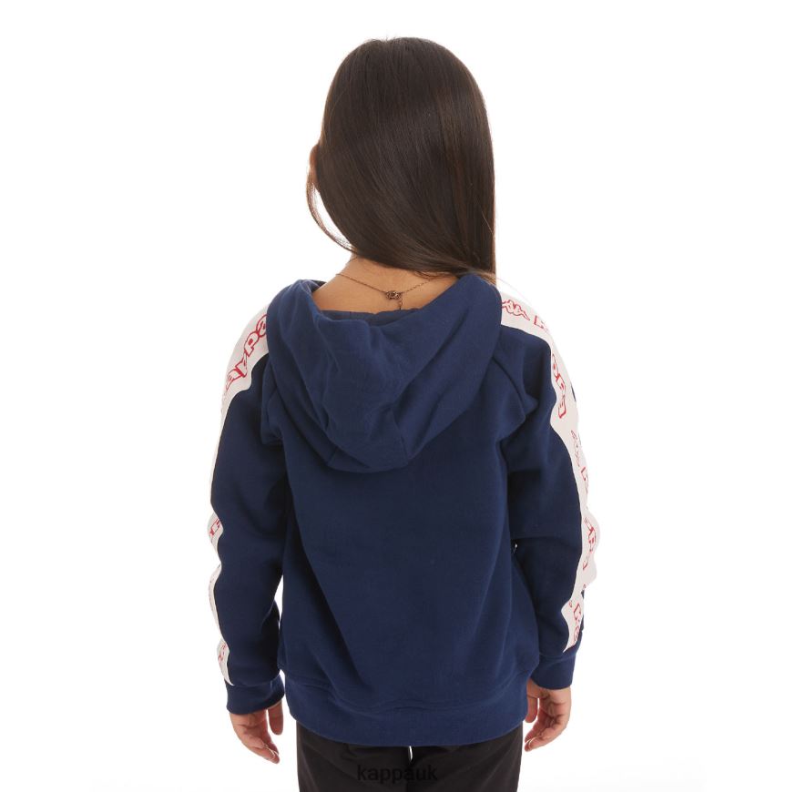 Kappa Kids Logo Tape Apet 2 Hoodie Navy 408H4N538 - Kappa UK