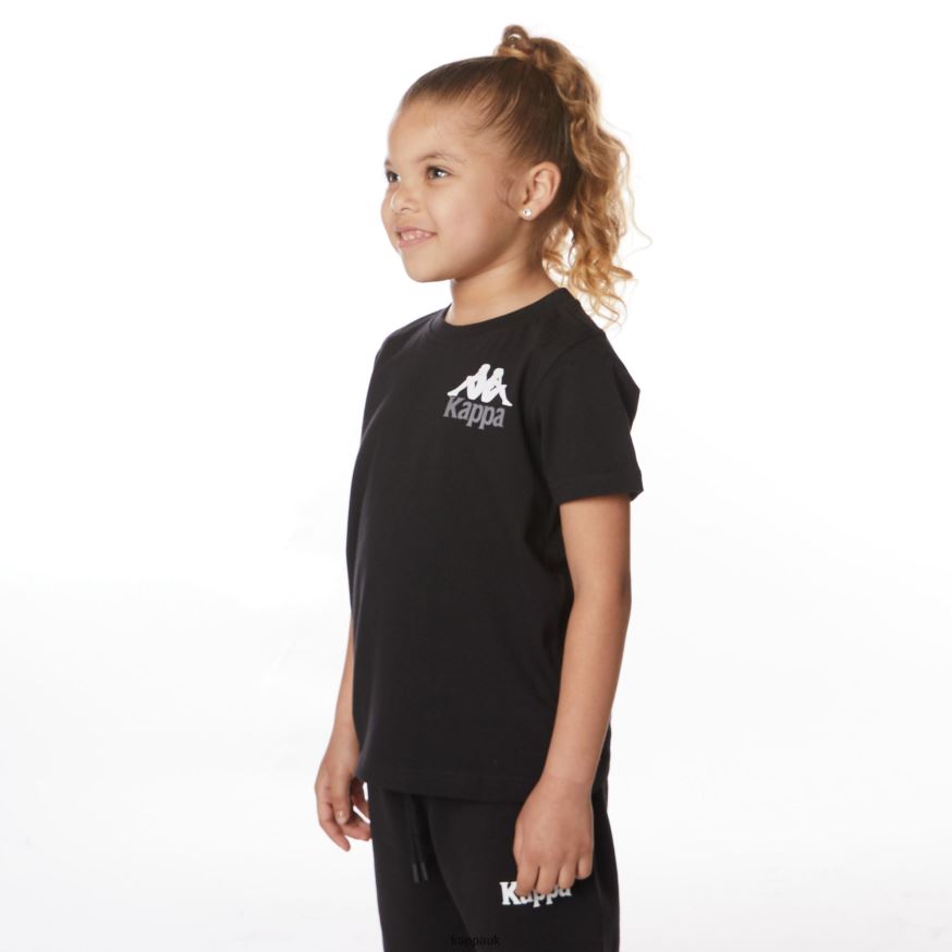 Kappa Kids Authentic Ables T-Shirt Black Jet 408H4N640 - Kappa UK