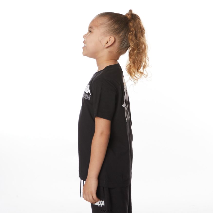 Kappa Kids Authentic Ables T-Shirt Black Jet 408H4N640 - Kappa UK
