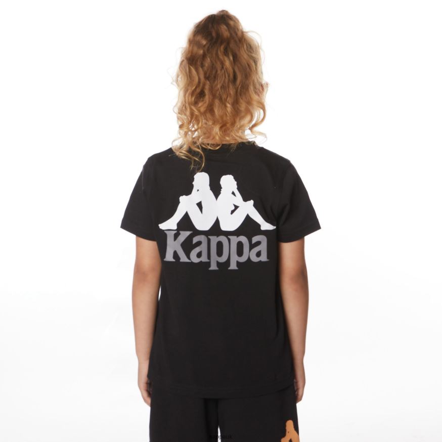 Kappa Kids Authentic Ables T-Shirt Black Jet 408H4N640 - Kappa UK