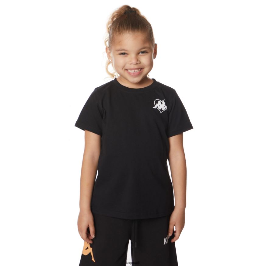 Kappa Kids Authentic Bytom T-Shirt Black Jet 408H4N642 - Kappa Tracksuit UK