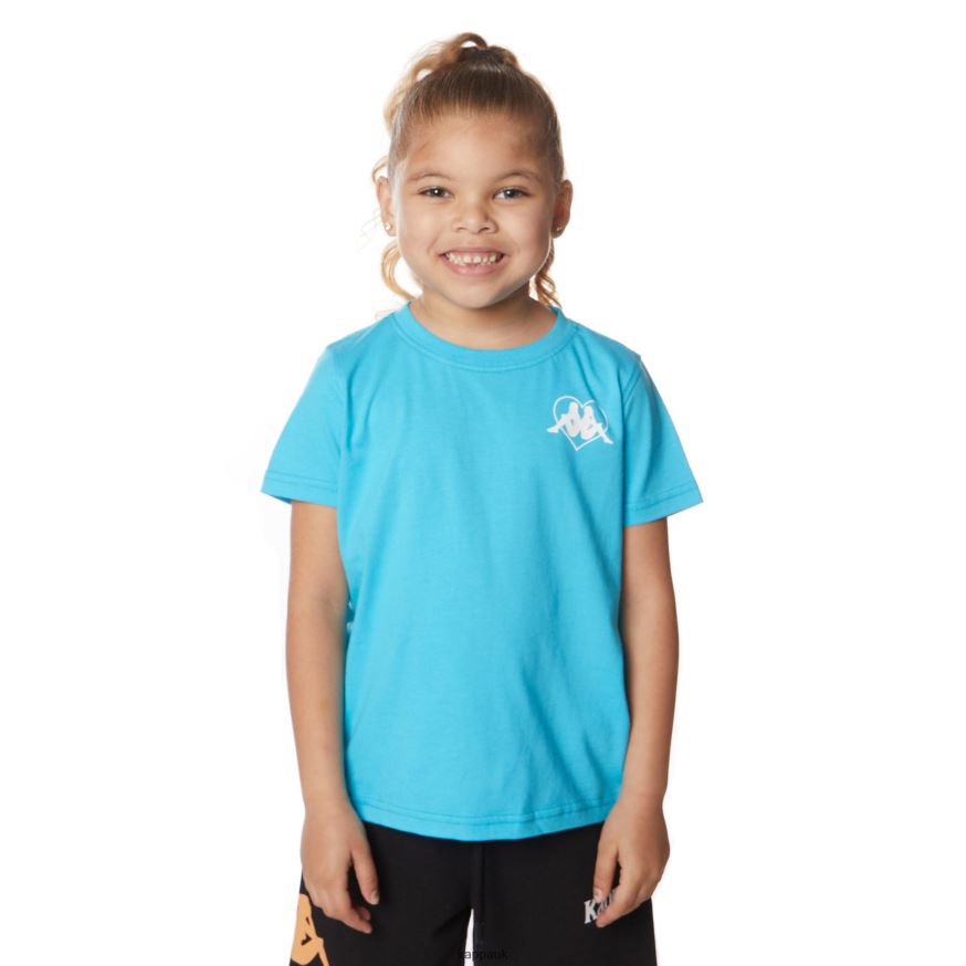 Kappa Kids Authentic Bytom T-Shirt Turquoise 408H4N647 - Kappa Trainers UK