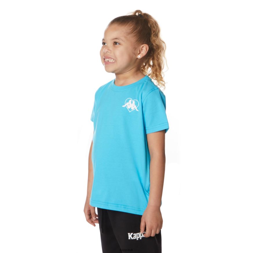 Kappa Kids Authentic Bytom T-Shirt Turquoise 408H4N647 - Kappa Trainers UK