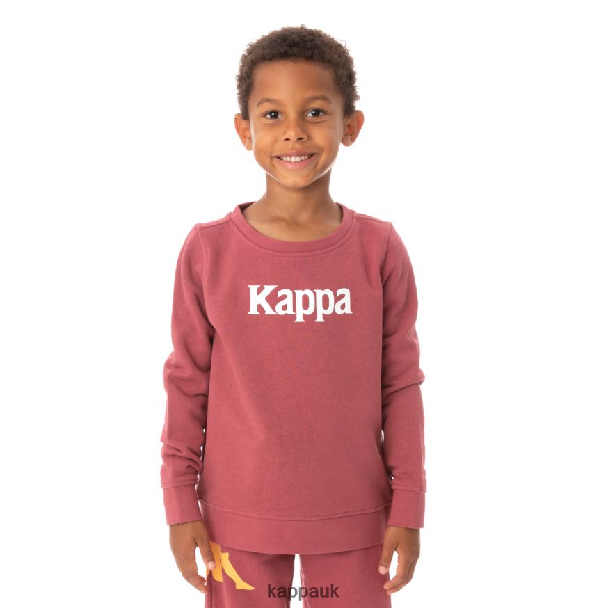 Kappa Kids Authentic Emmen Sweatshirt Burgundy 408H4N637 - Kappa UK