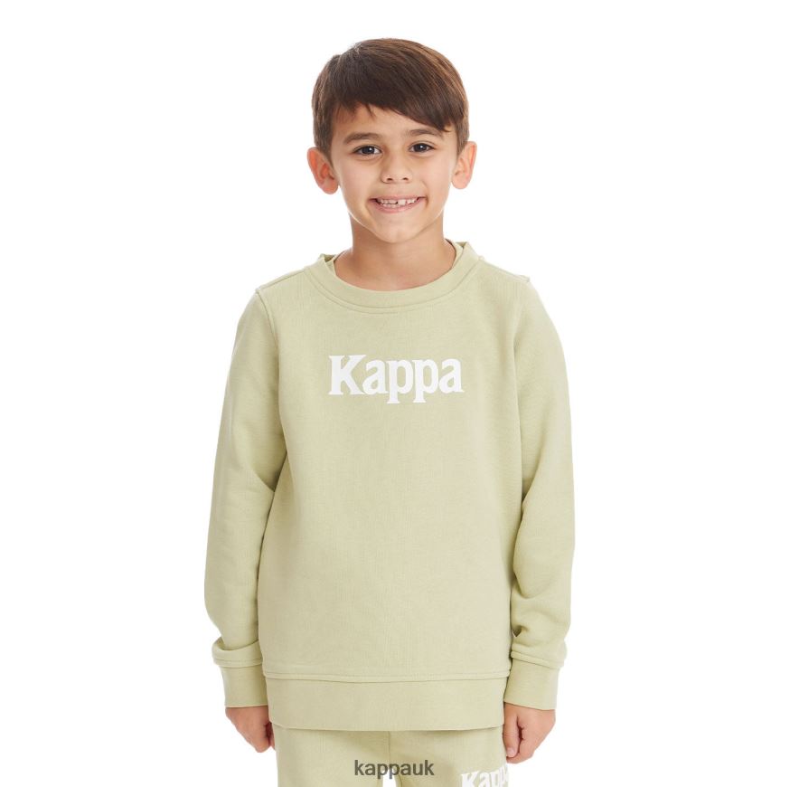 Kappa Kids Authentic Emmen Sweatshirt Green Sage 408H4N634 - Kappa UK