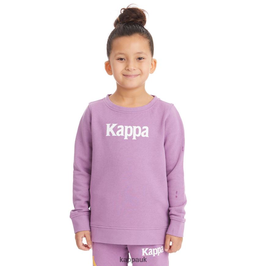 Kappa Kids Authentic Emmen Sweatshirt Violet Lavender 408H4N635 - Kappa Trainers UK