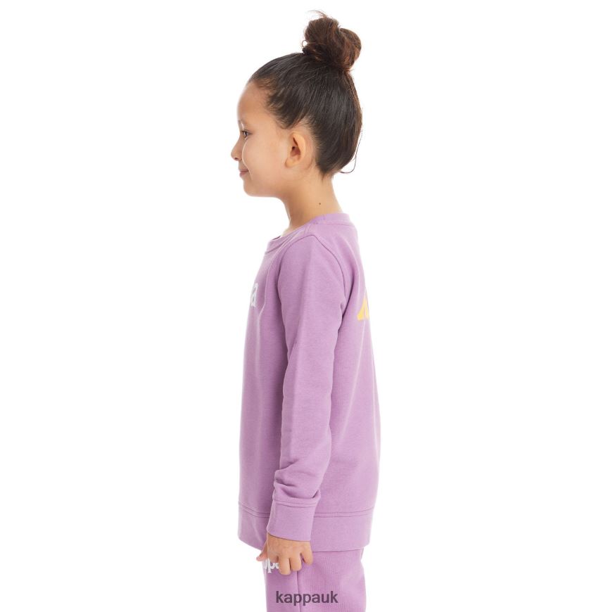 Kappa Kids Authentic Emmen Sweatshirt Violet Lavender 408H4N635 - Kappa Trainers UK