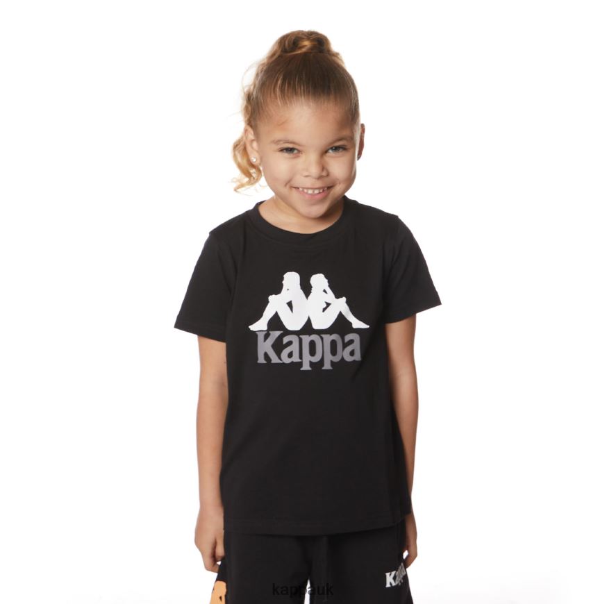 Kappa Kids Authentic Estessi T-Shirt Black Jet 408H4N643 - Kappa UK