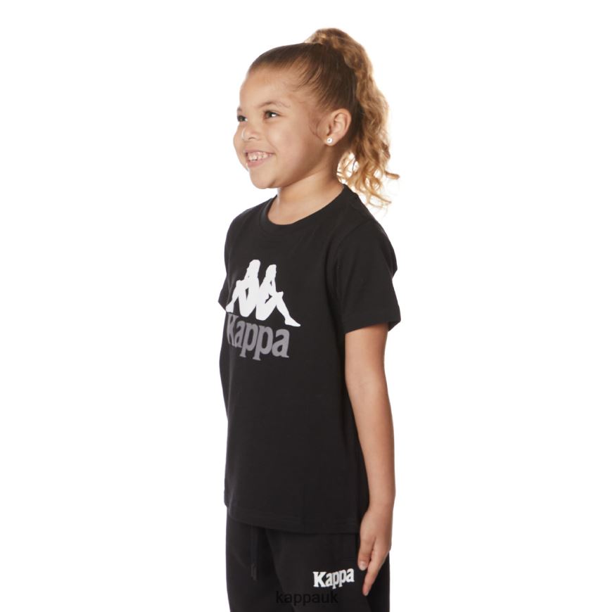 Kappa Kids Authentic Estessi T-Shirt Black Jet 408H4N643 - Kappa UK