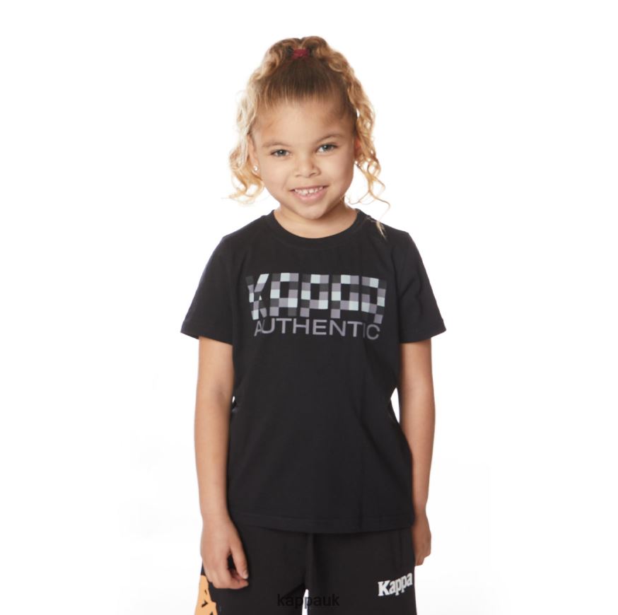 Kappa Kids Authentic River T-Shirt Black Jet 408H4N646 - Kappa UK