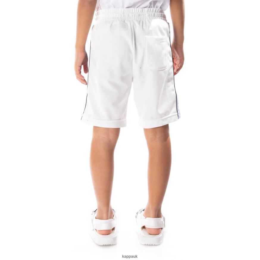 Kappa Kids Logo Tape Aedi 2 Shorts White Blue 408H4N619 - Kappa UK