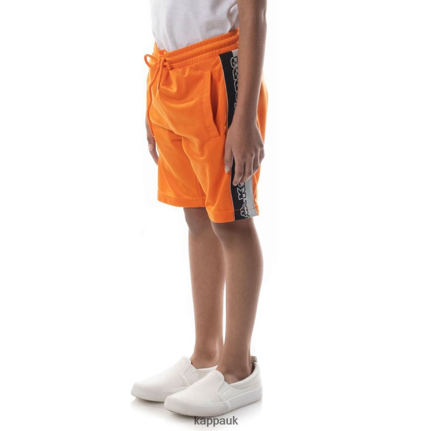 Kappa Logo Tape Daedi Shorts Orange 408H4N626 - Kappa Trainers UK