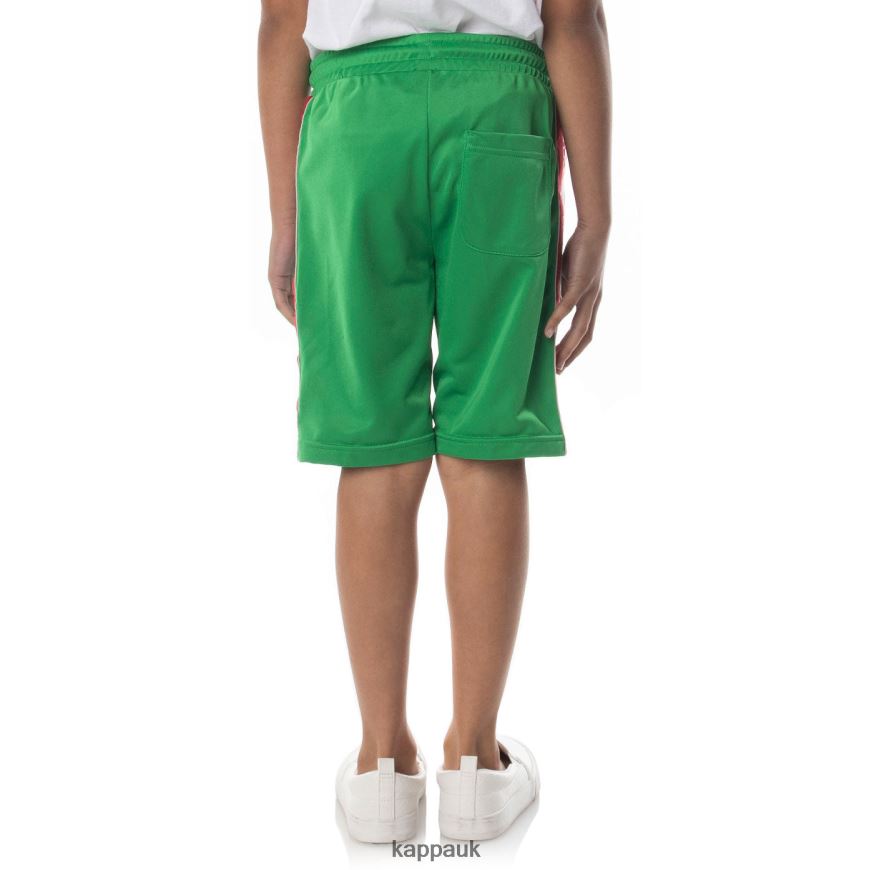 Kappa Logo Tape Dasved Shorts Green 408H4N627 - Kappa Tracksuit UK