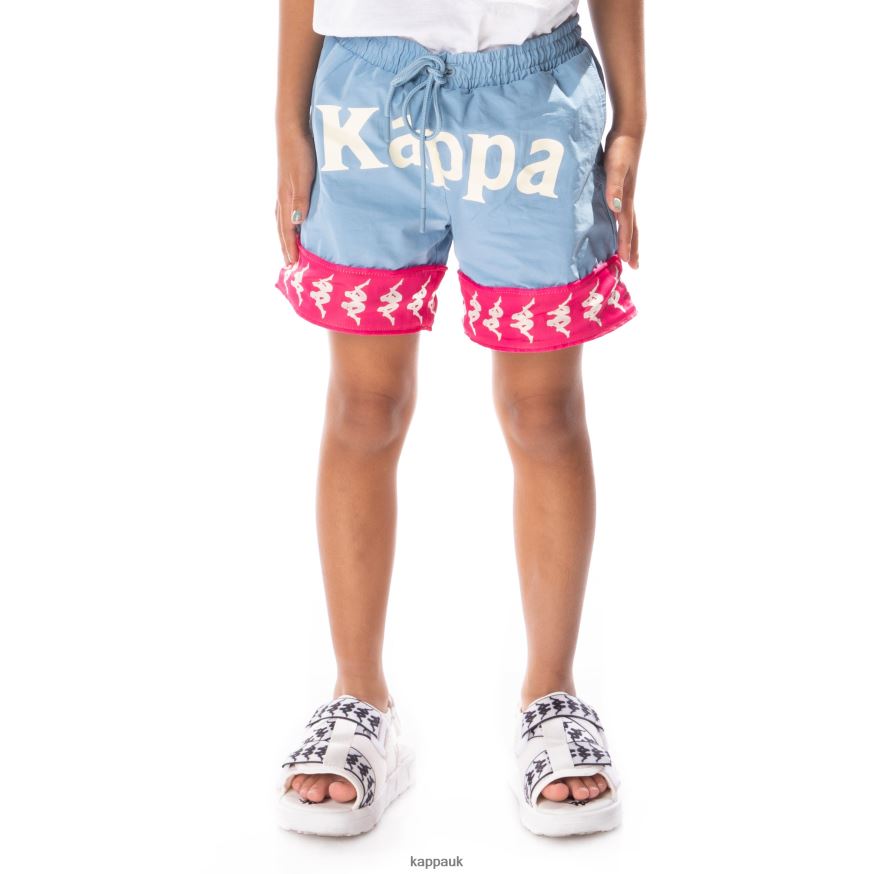 Kappa Kids 222 Banda Calabash 3 Shorts Light Blue Pink 408H4N802 - Kappa UK