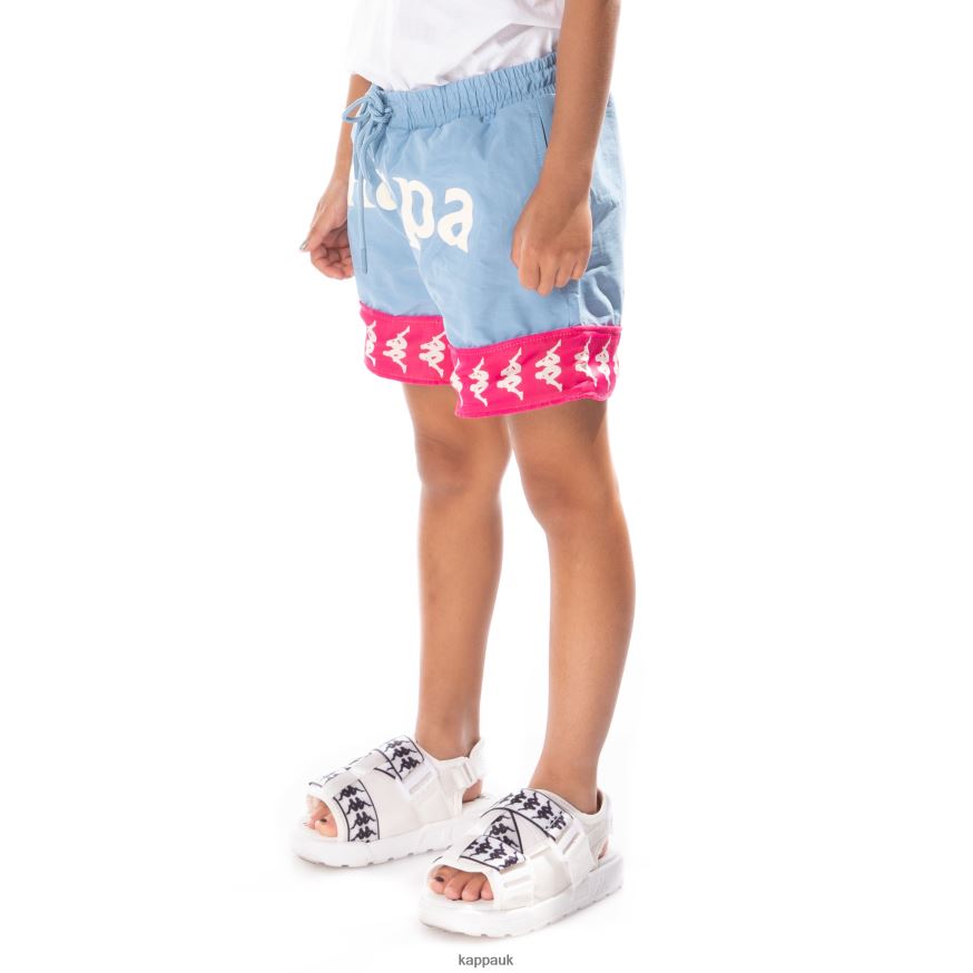 Kappa Kids 222 Banda Calabash 3 Shorts Light Blue Pink 408H4N802 - Kappa UK
