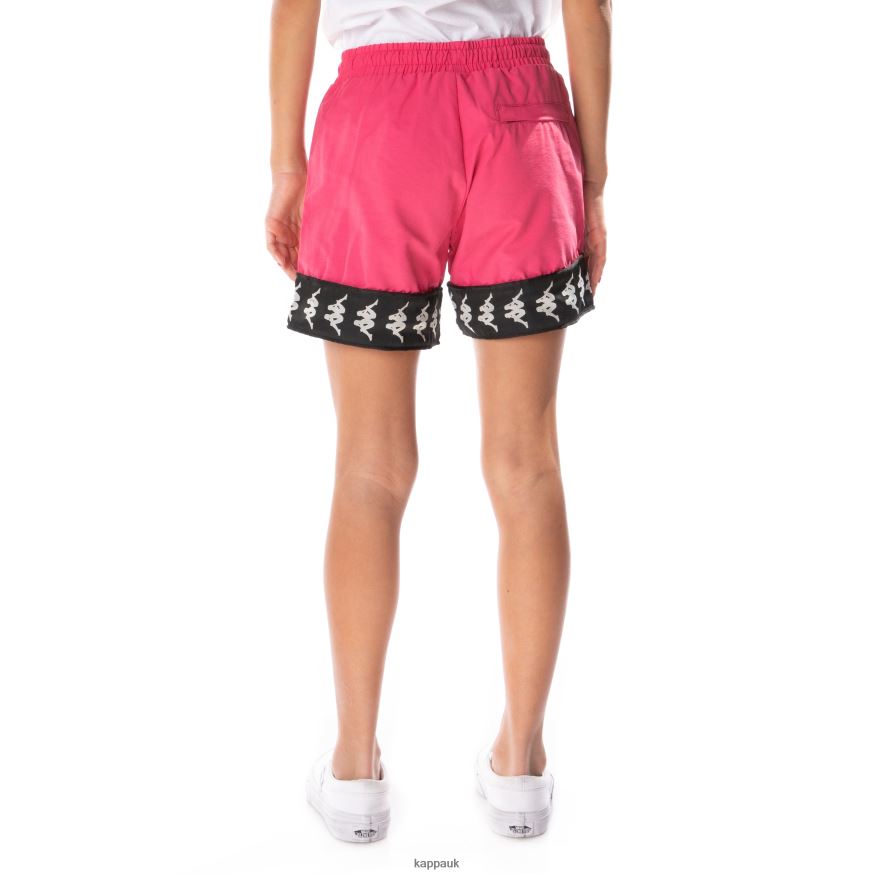 Kappa Kids 222 Banda Calabash 3 Shorts Pink Black 408H4N803 - Kappa Trainers UK
