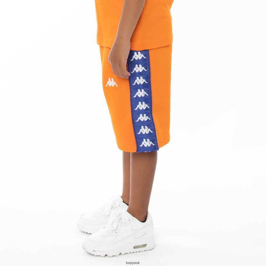 Kappa Kids 222 Banda Marvz Shorts Yellow Blue White 408H4N815 - Kappa Trainers UK