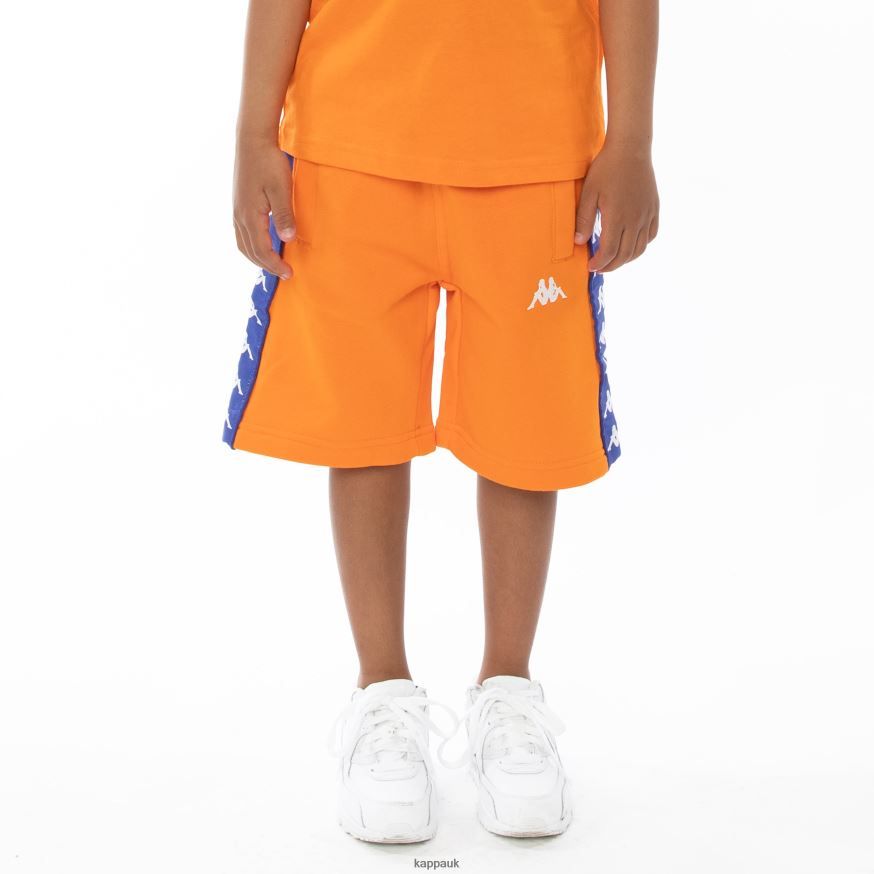 Kappa Kids 222 Banda Marvz Shorts Yellow Blue White 408H4N815 - Kappa Trainers UK
