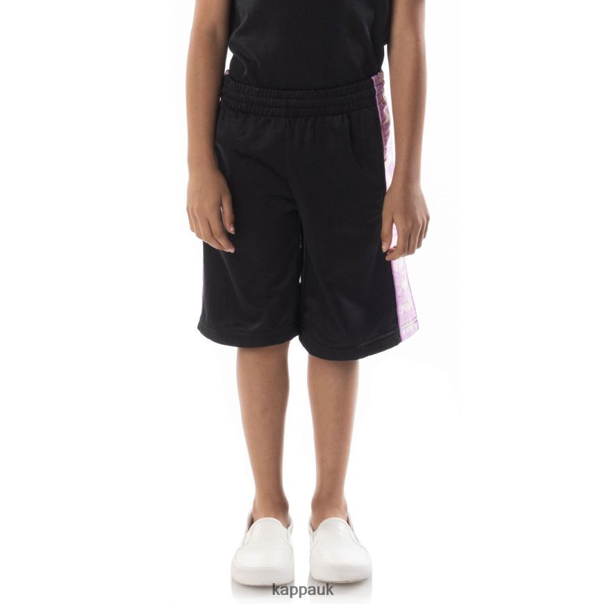 Kappa Kids 222 Banda Treadwellz Shorts Black Smoke Violet 408H4N808 - Kappa UK