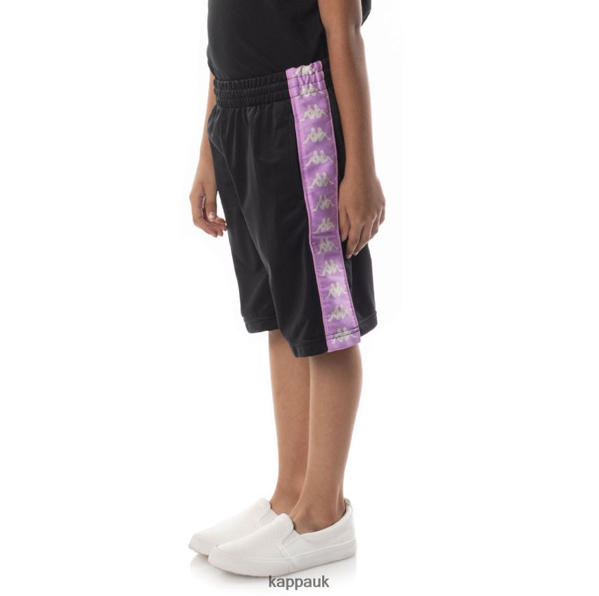 Kappa Kids 222 Banda Treadwellz Shorts Black Smoke Violet 408H4N808 - Kappa UK