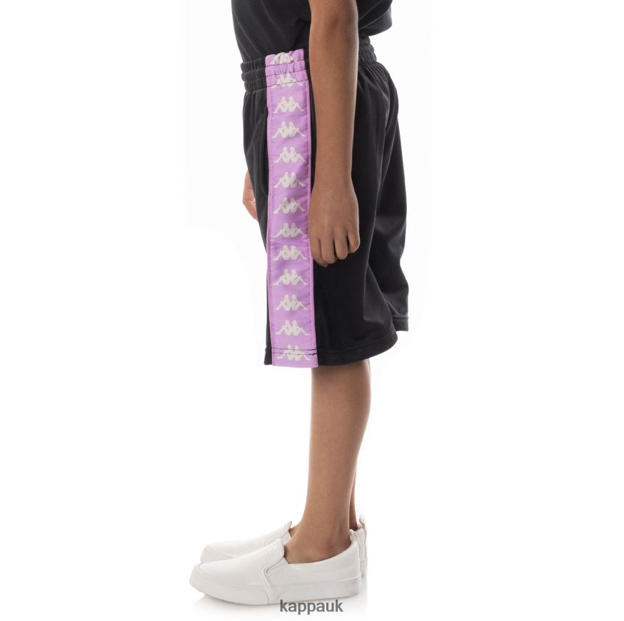 Kappa Kids 222 Banda Treadwellz Shorts Black Smoke Violet 408H4N808 - Kappa UK