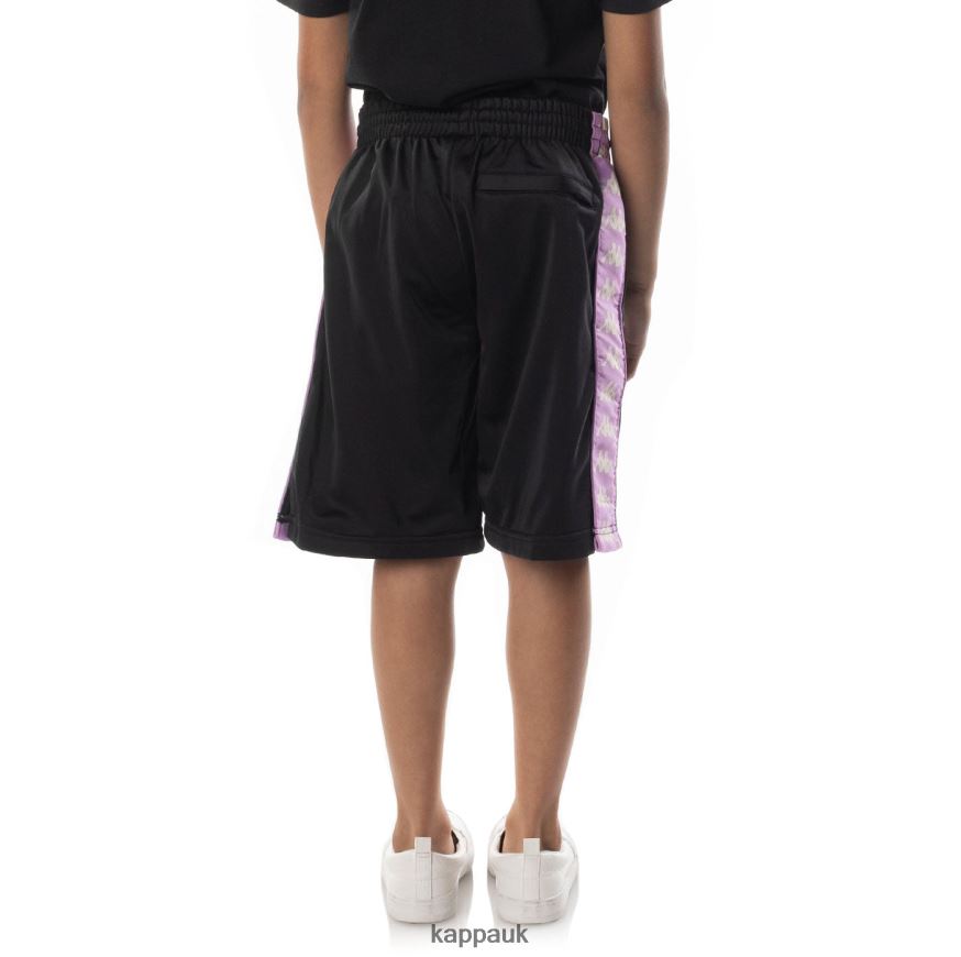 Kappa Kids 222 Banda Treadwellz Shorts Black Smoke Violet 408H4N808 - Kappa UK